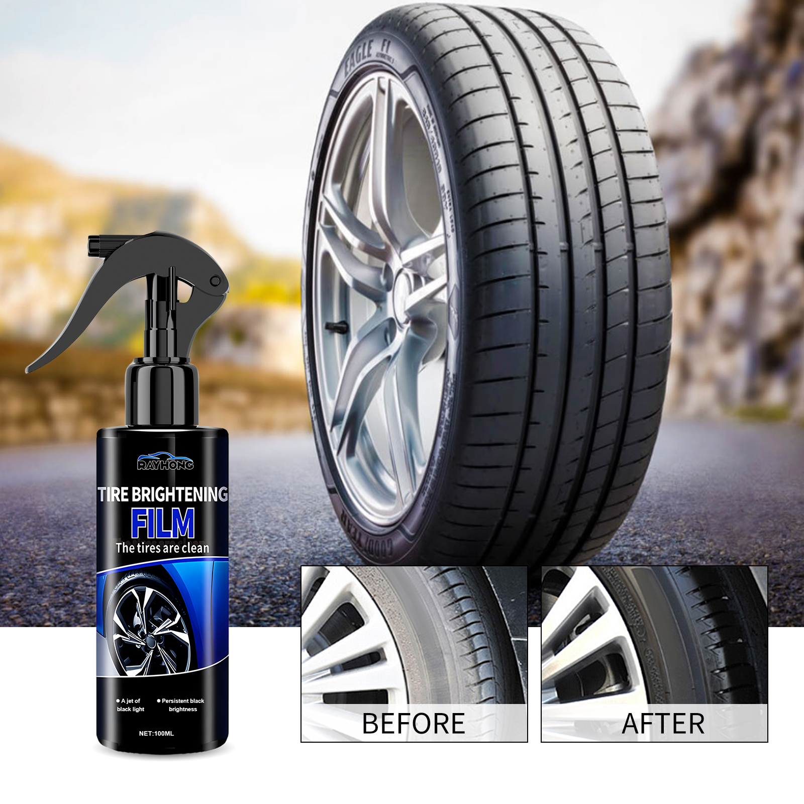 Car Tire Shine Coating Spray C - Tire Shine Spray Sealant ulasan dan harga