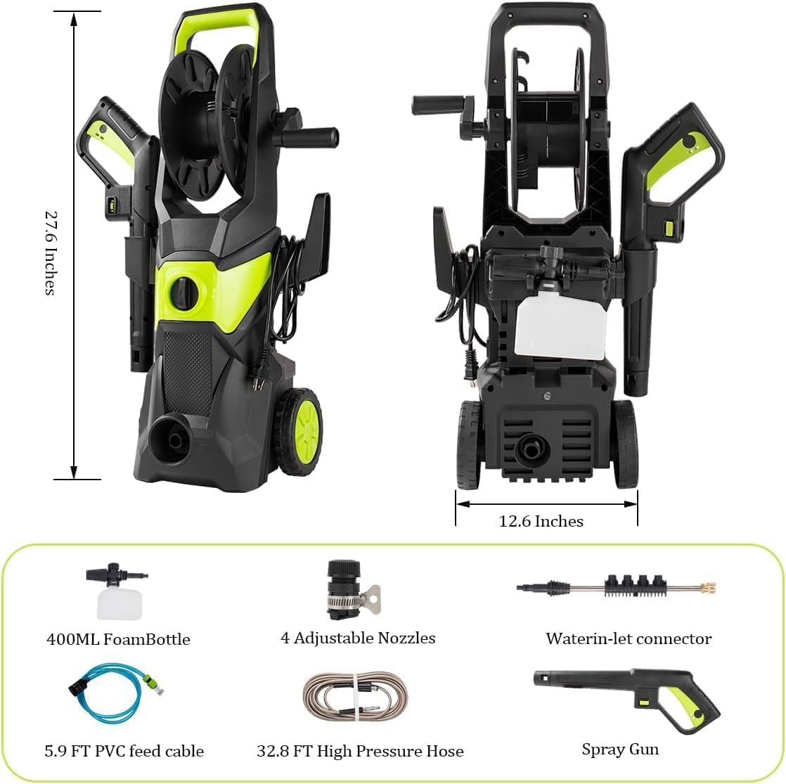 4000PSI Electric Pressure Wash - Pressure Washer Foam Gun ulasan dan harga