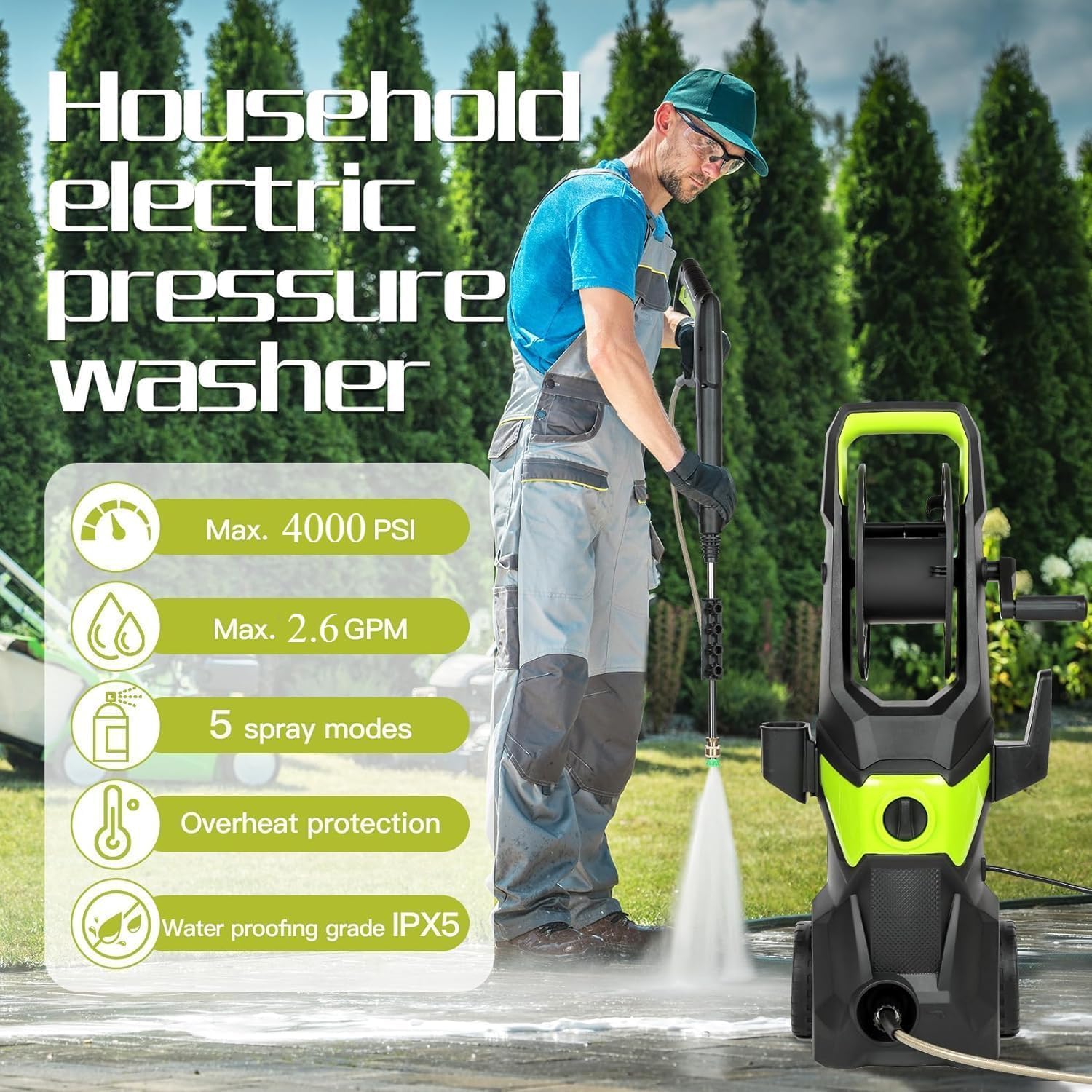 4000PSI Electric Pressure Wash - Pressure Washer Foam Gun ulasan dan harga