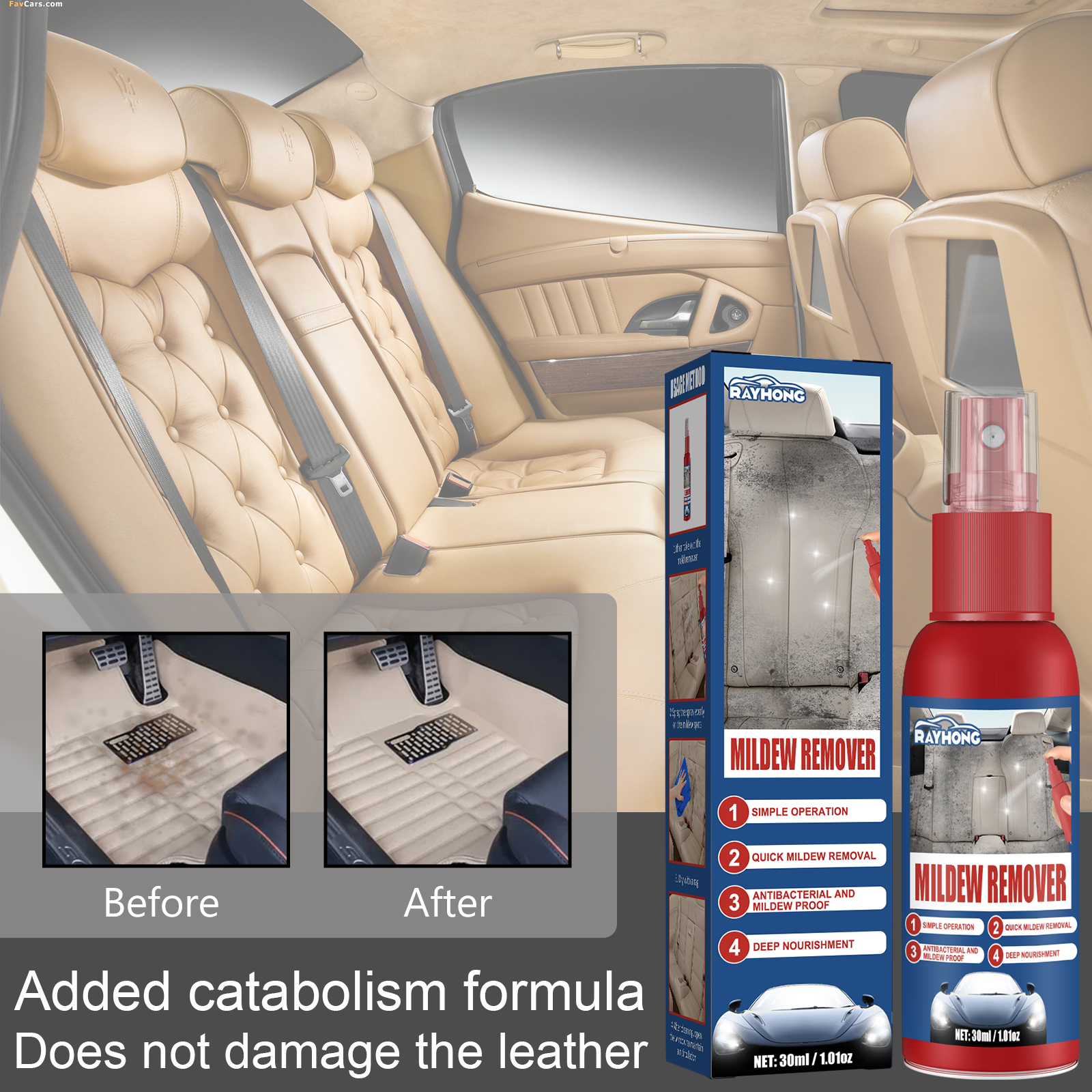 Car Mildew Remover Spray Multi - Seat Cleaner Fabric ulasan dan harga